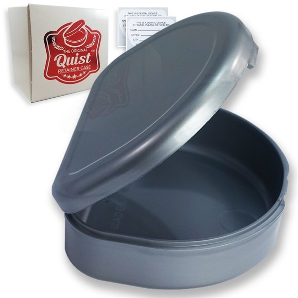 QUIST (TM) Solid Orthodontic Retainer Case (Grey)