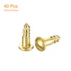 sourcing map Wood Screws M3.5 x 12mm Slotted Round Head