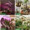 Teilybao Solar-Powered Grow Lamp with Battery, 2-Head 40 LED Full