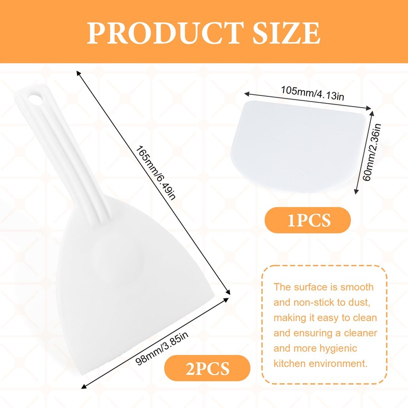2 x dough spatula, dough scraper, dough card, pizza spatula,