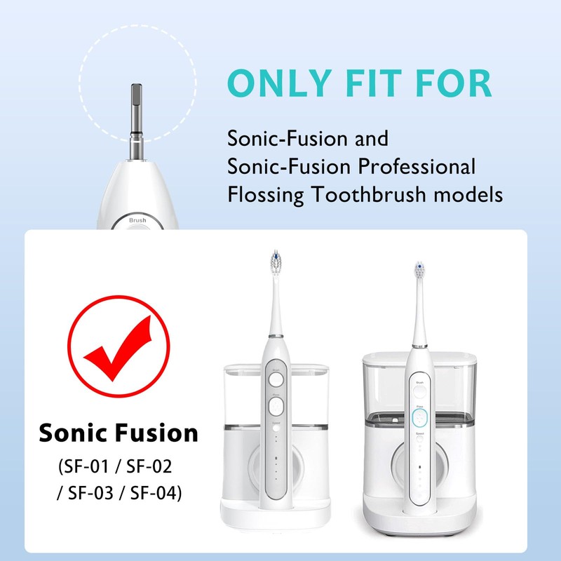Replacement Brush Heads for Waterpik Sonic Fusion 2.0 - Flossing