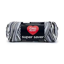 RED HEART E300.0932 Super Saver Yarn, Zebra Print