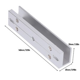 WOHPNLE Magnetic Lock U Shape Bracket, 180 kg Aluminium Alloy Glass Door Door U Clamp, Lightweight U-Shape Clamp, 350 lbs Support, Modern Design for Shopping Malls, Offices, Hotels