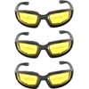 OWL - Padded Riding Glasses - Yellow Lens (3 Pack)