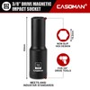 CASOMAN 3/8" Drive 10mm Deep Magnetic Impact Socket, Metric, 6-Point,