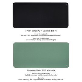 Grounding Mat for Feet, TPE Grounding Mat with Grounding Cord and Test Pen, Grounding Sheets for Better Sleep (16''X27'')