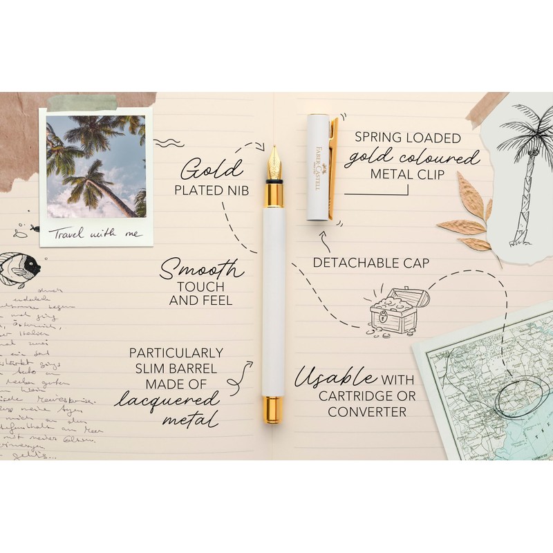 Faber-Castell Neo Slim 141441 Fountain Pen Nib Width F Gold