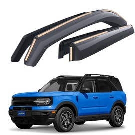 Goodyear Shatterproof in-Channel Window Deflectors for Ford Bronco Sport 2021-2026, Rain Guards, Window Visors for Cars, Vent Deflector, Car Accessories, 4 pcs - GY008094