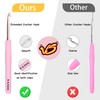 Auvoau 4mm 6.5mm Crochet Hooks Extended Knitting Needles Ergonomic Crochet