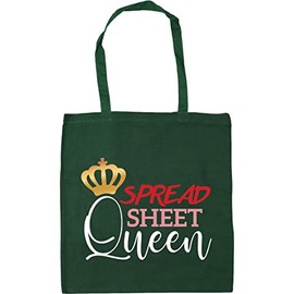 Hippowarehouse Spreadsheet Queen Tote Shopping Gym Beach Bag 42cm x38cm, 10 litres