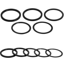 Fangehong 10 Pcs Bicycle Bottom Bracket Spacer, Bike Headset Spacer, Flywheel Hub Washer, Bike Stem Spacers for Road Bike Mountain Bike 1mm/1.5mm/2mm/2.5mm/3mm (Black)