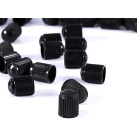 Tapones de válvula de neumático, 100 Piezas de plástico Negro para automóvil, Bicicleta, camión, Rueda, válvula de neumático ABS (Negro) (Negro)
