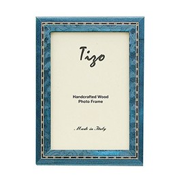 Tizo 5" X 7" Blue Wooden Frame, Made in Italy