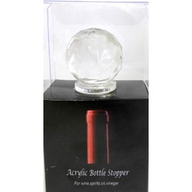 Acrylic Wine Bottle Stopper Crystal Clear with Airtight Silicone Seal Gift Packaging