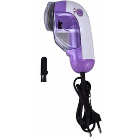 GMMH Fusselentferner mit Netzbetrieb Fusselrasierer mit Auffangbehälter Fusselfräse Wollrasierer Textilrasierer (Lila, Weiß)