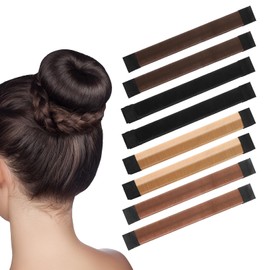 cobee 8Pcs Hair Bun Maker Französisch Haar Donut Snap Roll Bun Werkzeug für lange Haare Easy Bun Hair Tool Fashion Hair Curler Bun Clips für Frauen & Mädchen(8 Stück 4Farben)