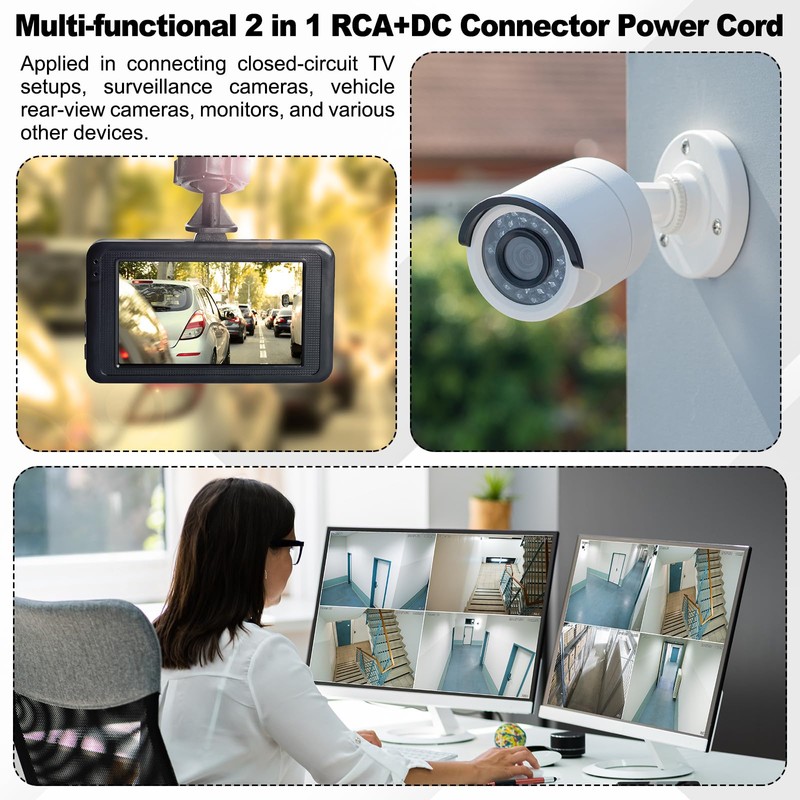 PATIKIL 4 Pin Aviation Female to RCA Female Adapter Cable