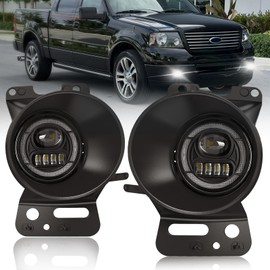 SINYATO INDUST Ultra-Bright LED Fog Lights with DRL and Turn Signals Fit for 2005 2006 2007 2008 Ford F150, 2006-2010 Lincoln Mark LT, Front Driving Fog Lamps Assembly, DOT Certified - 1 Pair
