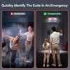 SASELUX Led Exit Sign Emergency Light Combo Adjustable Two Head,Double