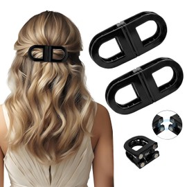 IOLOYU Women's Hair Clips, Magnetic Hair Clips, Set of 2, Painless, No Scratches, Bangs Clip, No Traces, Hair Decoration, Strong Magnetic, Anti-Slip, Compact, Lightweight, Hair Clip, Easy to Put On