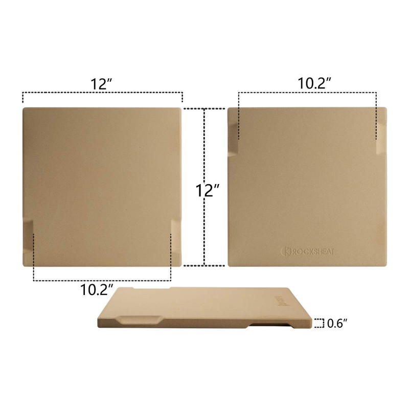 ROCKSHEAT Pizza Stone, 12"x12" Square Pizza Stone for Oven Grill