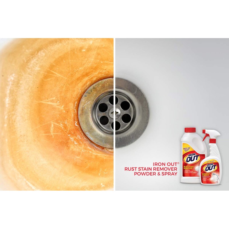 IRON OUT Rust Stain Remover Gel Spray, 24 fl oz