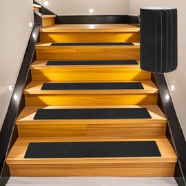 M METERXITY 12-Pack Anti Slip Traction Tape 30" x 8" Best Grip Tape Grit Outdoor Non-Skid Tape High Traction Friction Abrasive Adhesive for Indoor/Outdoor Stairs Step [Black]