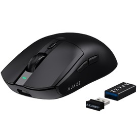 ATTACK SHARK AJAZZ AJ139PRO Kabellose Gaming-Maus, Ultraleicht (65g), PAW3395-Sensor, 26000 DPI, 4kHz, 2,4 GHz/USB C Wired E-Sport-Mäuse, 6 Program Taste, 700 Stunden Akkulaufzeit,PC/MAC – Schwarz
