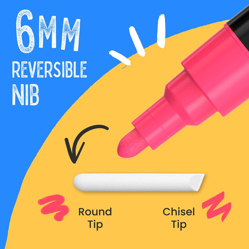 Chalk Pens & Metallic Colours (Pack of 21) Neon Chalk