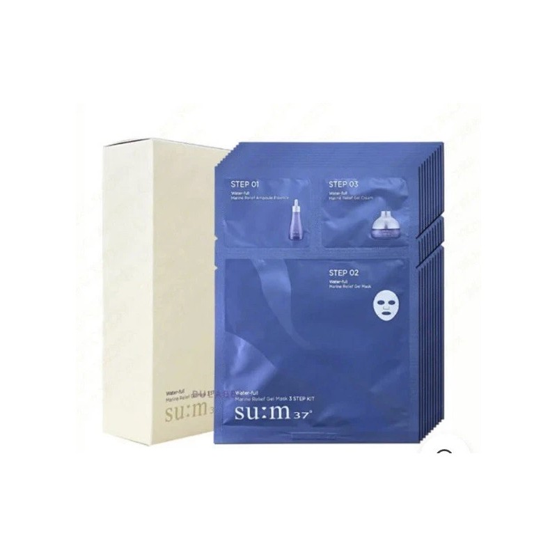 Sum37 SU:M37 Water Full Marine Relief Gel Mask 3 Step