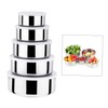 Mikinona Space-Saving Nesting Food Containers with Leakproof Lids Stainless Steel
