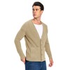 Men's Long-Sleeve Cardigan Sweater - Classic V Neck Button Down
