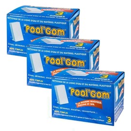 9 Pool Gom Toucan Special Rubber for Cleaning Walls and Plastic Elements for Pool & Spa - Pack of 9