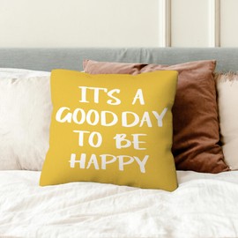 kdqua It’s a Good Day Kids Room Pillow Covers 18x18, Inspirational Quotes Baby Girls Throw Pillow Covers for Home Office Kids Room Playroom Nursery Decor, Positive Motivational Gifts for Kids Children