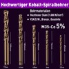 12-Piece Titanium Screw Extractor Set with 5 Cobalt Twist Drills,