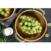 DECRAFTS Rattan Round Fruit Basket for Table Wicker Bread Tray