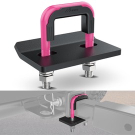 Nilight Trailer Hitch Tightener for 2 Inch Trailer Hitches Hitch Mount Anti Rattle Heavy Duty Steel with Rubber Cover Hot Pink U Bolt Matte Black Plate Electrophoresis Anti-Rust Triple Protective