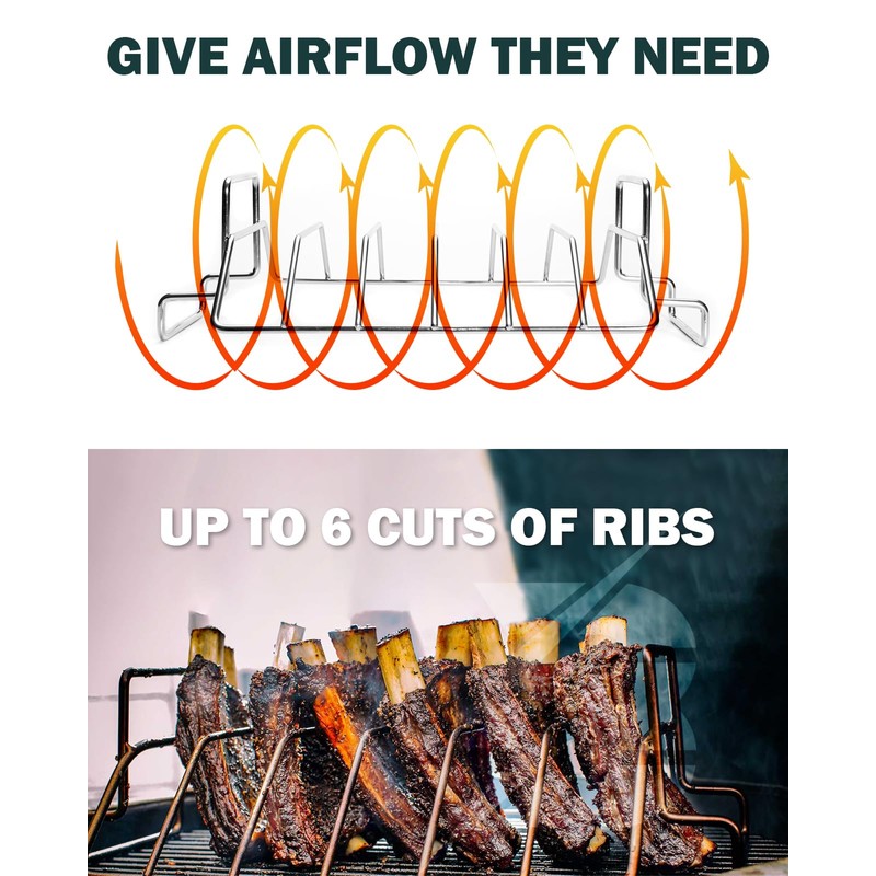 Rib and Roast Rack for Big Green Egg, Turkey Roasting