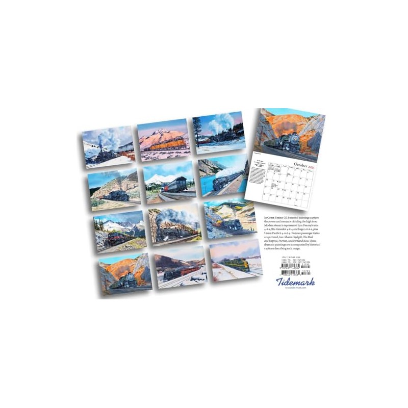 Tide-Mark, Great Trains 2025 Wall Calendar