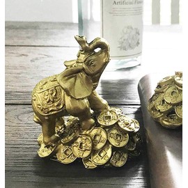 Feng Shui 3" Money Elephant Figurine Wealth Lucky Figurine Gift & Home Decor