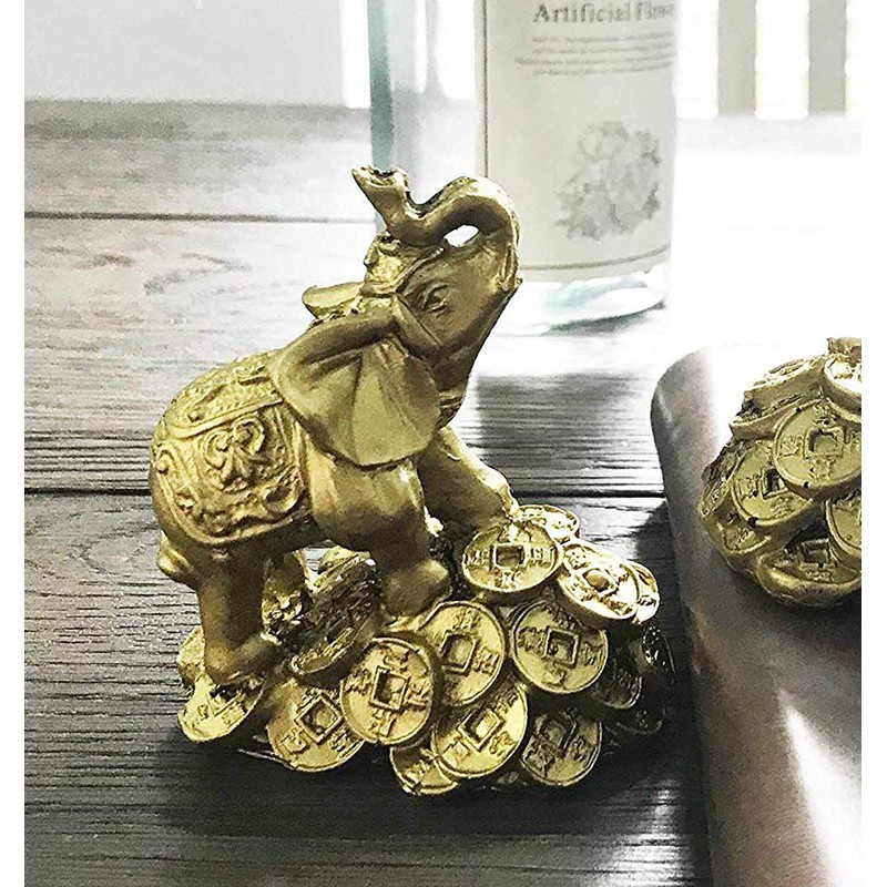 Feng Shui 3" Money Elephant Figurine Wealth Lucky Figurine Gift