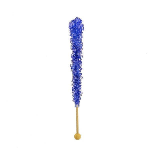 24 NAVY BLUE ROCK CANDY STICKS - EXTRA LARGE - ORIGINAL FLAVOR - INDIVIDUALLY WRAPPED ROCK CANDY ON A STICK - FREE "HOW TO BUILD A CANDY BUFFET" GUIDE INCLUDED
