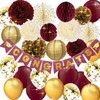 Graduation Decorations Maroon Gold 2024/Burgundy Gold Graduation Decorations Burgundy Gold