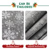 Silver Snowflake Table Runner, 27*275cm/11*108inch Glitter Xmas Long Table Runner