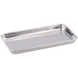 Echo Metal 0321-644 Stainless Square Cooking Tray (Small), Silver