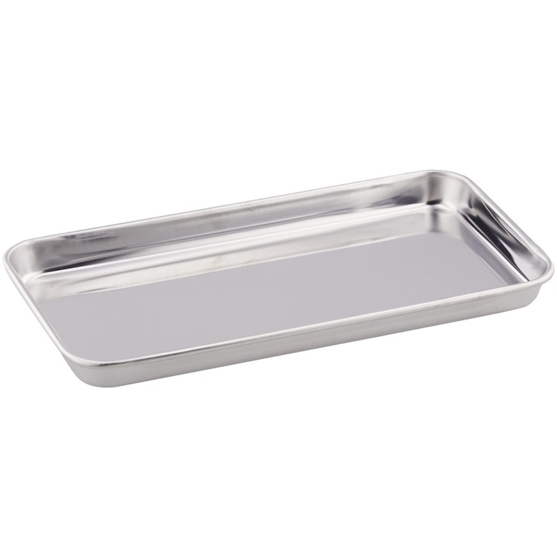 Echo Metal 0321-644 Stainless Square Cooking Tray (Small), Silver