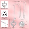 Iefil Birthday Gifts for Daughter, Heart Pendant Initial J Daughter