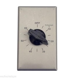 MarkTime 93303 Commercial Grade in-Wall Timer, 60 Minutes, Brushed Aluminum