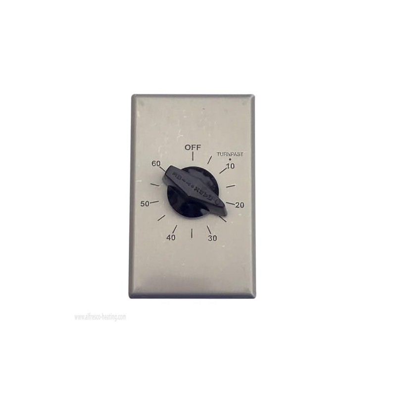 MarkTime 93303 Commercial Grade in-Wall Timer, 60 Minutes, Brushed Aluminum