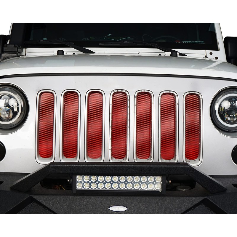 Hooke Road Wrangler Red Accessories Front Grille Mesh Insert Bug